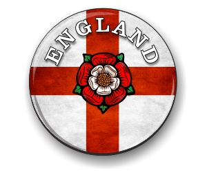 england flagand rose large badge